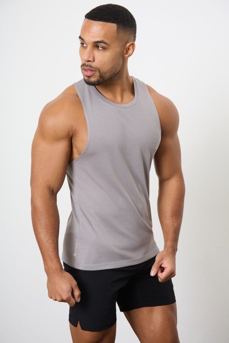 3 Pack Essential Training Vest in Black/ Mid Grey/ White - TAILORED ATHLETE - ROW