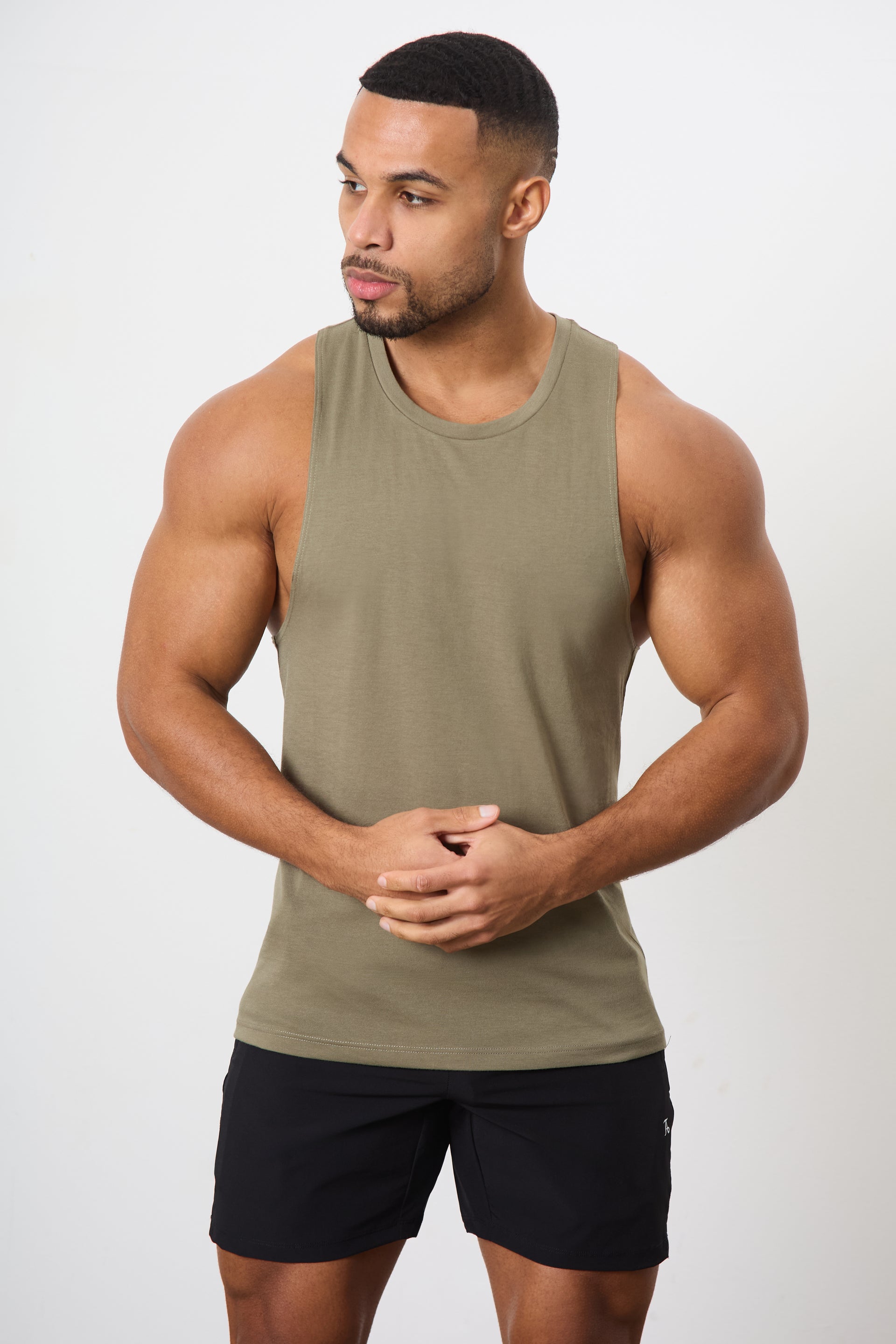 Essential Training Vest in Khaki - TAILORED ATHLETE - ROW