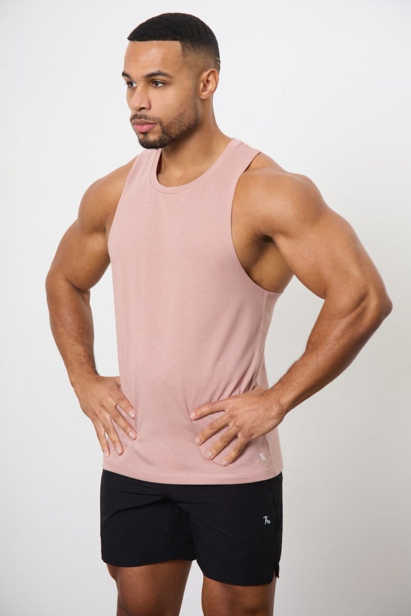 5 Pack Essential Training Vest in Mid Grey/ Sand/ Rose/ Wood Rose/ White - TAILORED ATHLETE - ROW