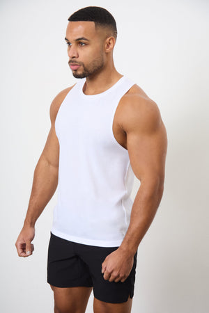 Essential Training Vest in White - TAILORED ATHLETE - ROW