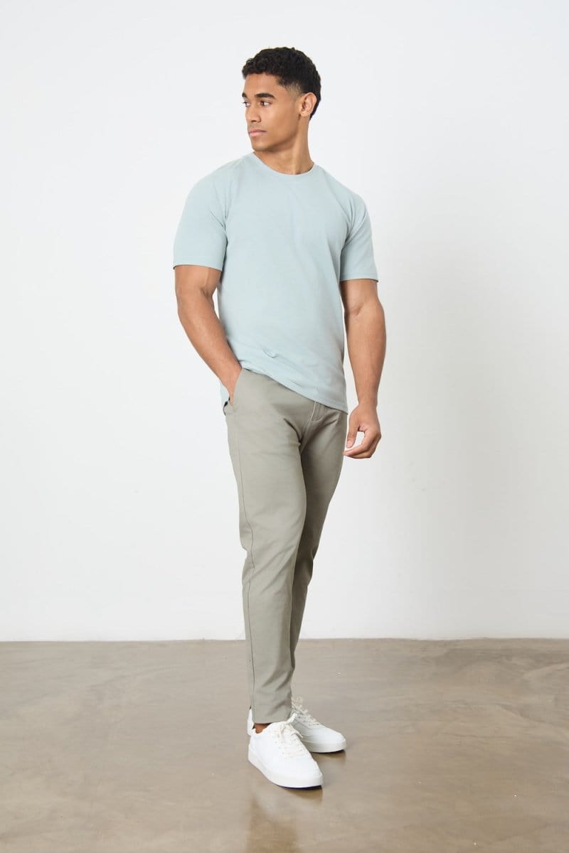 Textured Jersey T-Shirt in Sage - TAILORED ATHLETE - ROW