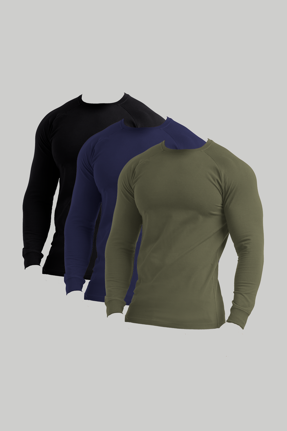 Muscle Fit Long Sleeve Veteran 3-Pack - TAILORED ATHLETE - ROW