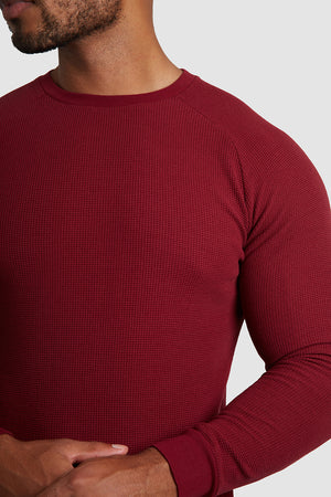 Waffle T-Shirt (LS) in Claret - TAILORED ATHLETE - ROW
