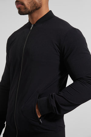 Winter Bomber Jacket in Black - TAILORED ATHLETE - ROW