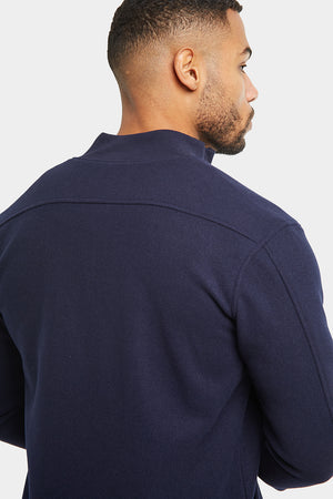 Wool Look Bomber Jacket in Navy - TAILORED ATHLETE - ROW