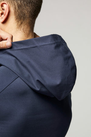 Hooded T-Shirt Long Sleeve in Navy - TAILORED ATHLETE - ROW