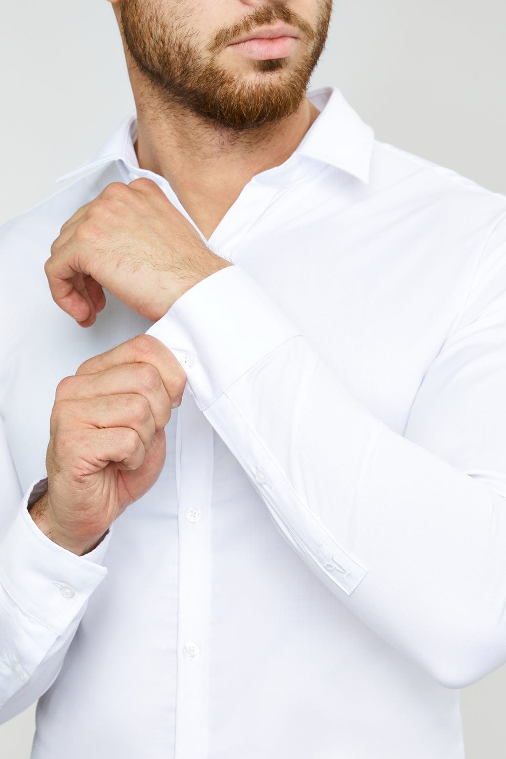 2 Pack Muscle Fit Dress Shirts in White