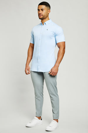 Bamboo Shirt (SS) in Pale Blue - TAILORED ATHLETE - ROW