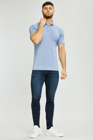 Muscle Fit Polo Shirt in Lavender Blue - TAILORED ATHLETE - ROW