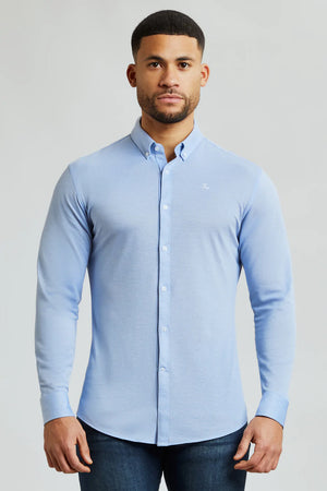 Cotton Oxford Shirt in Sky Blue - TAILORED ATHLETE