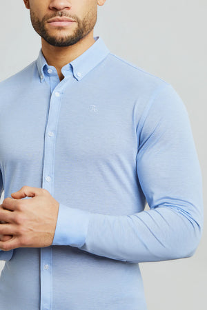 Cotton Oxford Shirt in Sky Blue - TAILORED ATHLETE