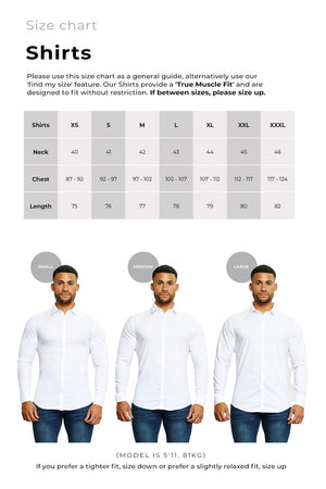 Muscle Fit Dress Shirt in White - TAILORED ATHLETE