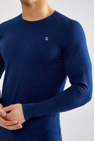 Essential T-Shirt (LS) in Navy - TAILORED ATHLETE - ROW