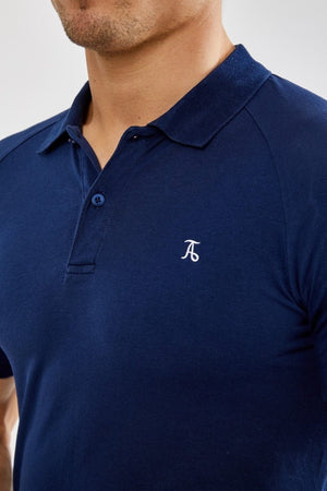 Muscle Fit Polo Shirt in Navy - TAILORED ATHLETE - ROW