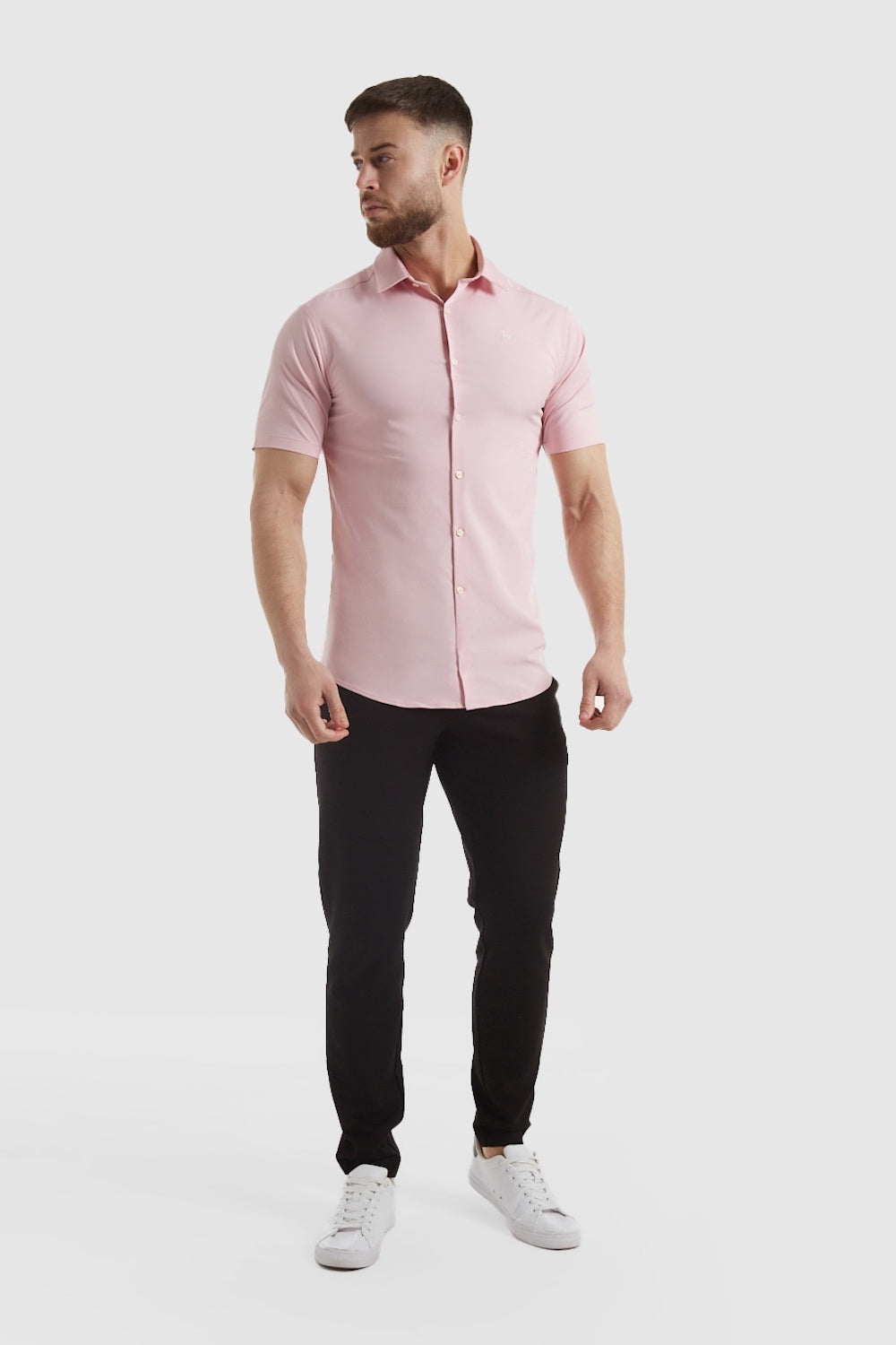 Muscle Fit Bamboo Shirt (SS) in Pink - TAILORED ATHLETE - ROW