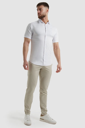 Muscle Fit Bamboo Shirt (SS) in White - TAILORED ATHLETE - ROW