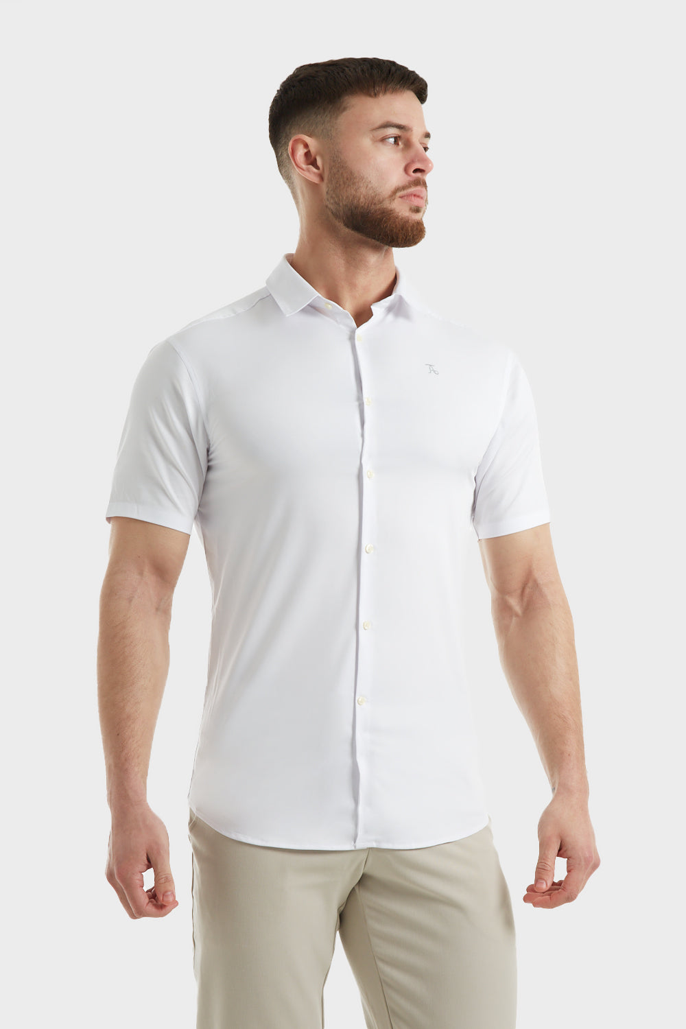 Muscle Fit Bamboo Shirt in White - TAILORED ATHLETE - ROW