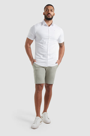 Muscle Fit Chino Shorts in Sage - TAILORED ATHLETE - ROW