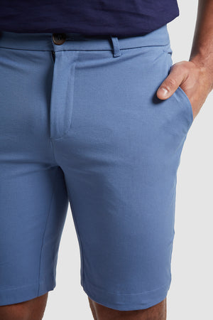 Muscle Fit Chino Shorts in Mid Blue - TAILORED ATHLETE - ROW