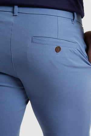 Muscle Fit Chino Shorts in Mid Blue - TAILORED ATHLETE - ROW