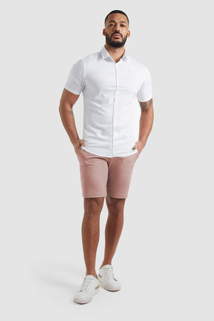 Muscle Fit Chino Shorts in Dusky Pink - TAILORED ATHLETE - ROW