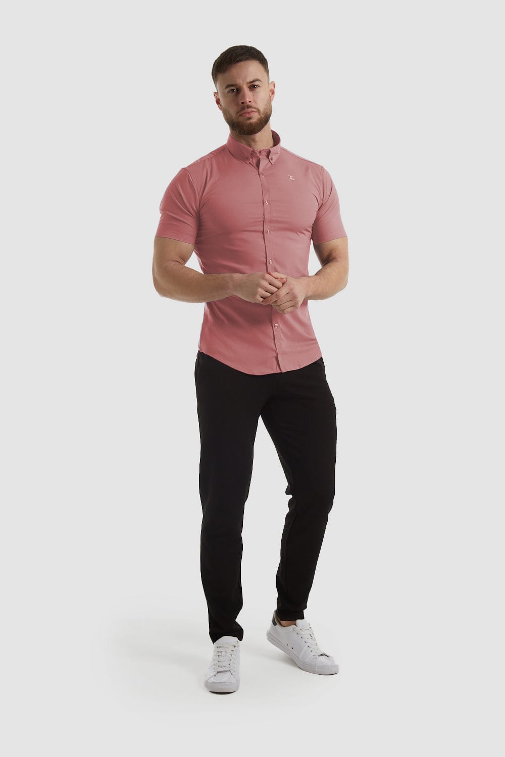 Easy Care Signature Shirt (SS) in Coral - TAILORED ATHLETE - ROW