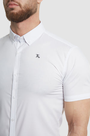 Easy Care Signature Shirt (SS) in White - TAILORED ATHLETE - ROW