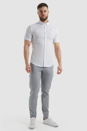 Easy Care Signature Shirt (SS) in White - TAILORED ATHLETE - ROW