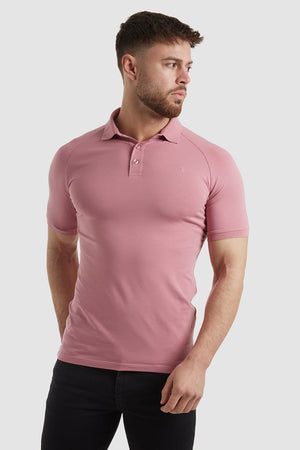 Muscle Fit Polo Shirt in Vintage Pink - TAILORED ATHLETE - ROW
