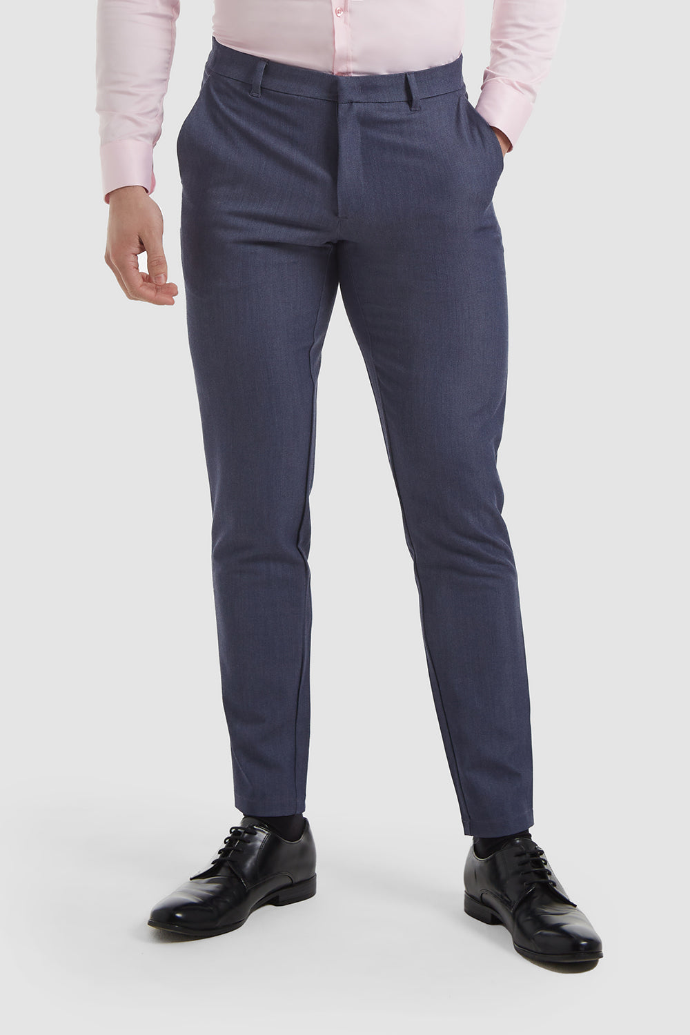 Muscle Fit Essential Trousers 2.0 in Chambray - TAILORED ATHLETE - ROW