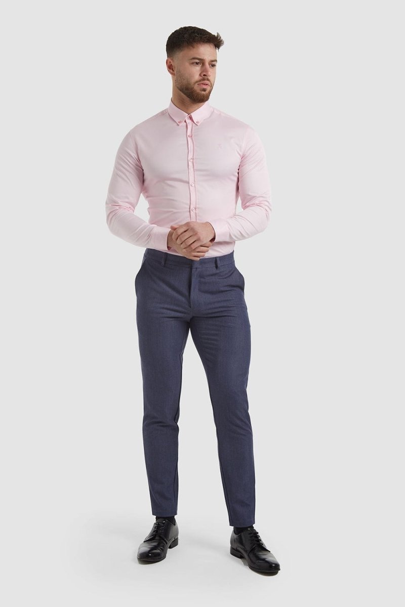 Muscle Fit Essential Trousers 2.0 in Chambray - TAILORED ATHLETE - ROW