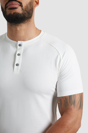 Everyday Henley T-Shirt in White - TAILORED ATHLETE - ROW