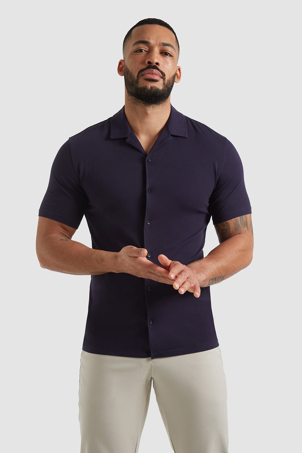 Revere collar mens shirt Outlet