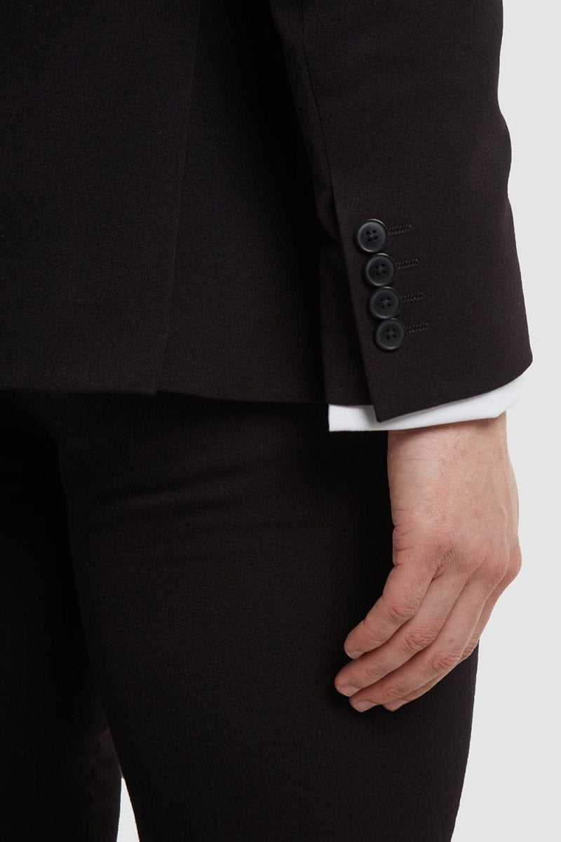 True Muscle Fit Suit Jacket in Black - TAILORED ATHLETE - ROW