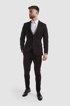 True Muscle Fit Suit Jacket in Black - TAILORED ATHLETE - ROW
