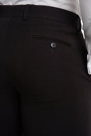 True Muscle Fit Suit Trousers in Black - TAILORED ATHLETE - ROW