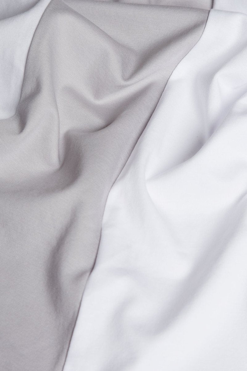 Colour Block Jersey Shirt in White/Grey - TAILORED ATHLETE - ROW